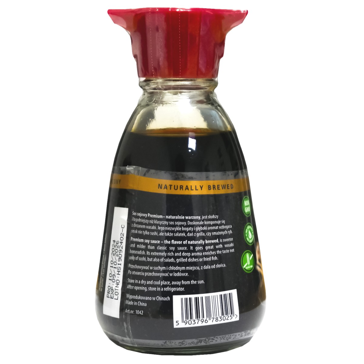 Sos sojowy naturalnie warzony do sushi - 150ml